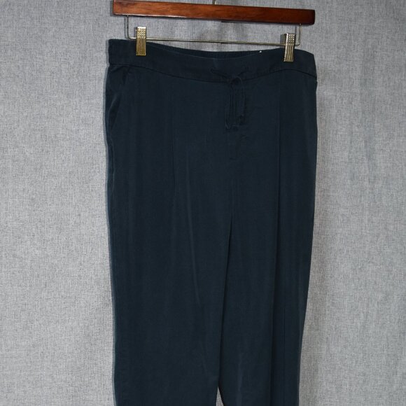 Banana Republic Navy Tencel Blend Drawstring Pants M - Picture 1 of 4